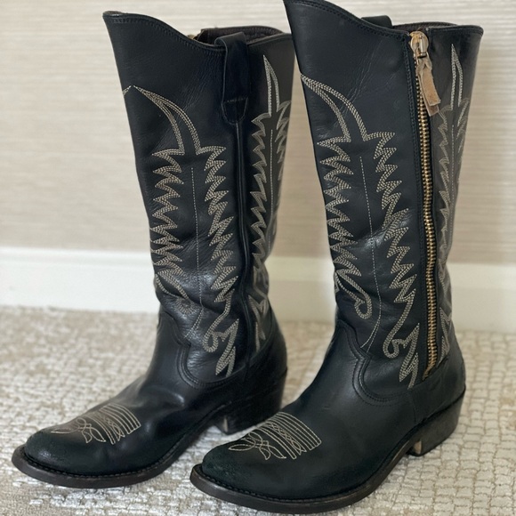 Golden Goose black cowboy boots - Picture 1 of 8
